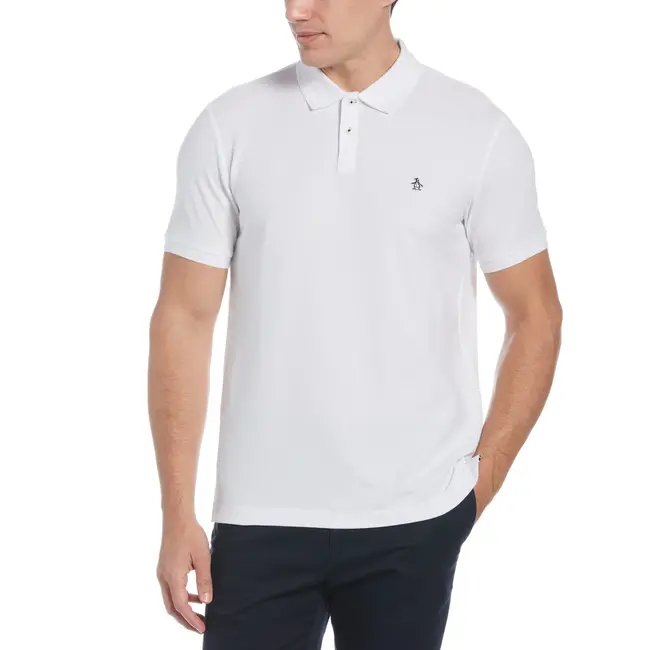Original Penguin S/S Daddy Polo 2.0 Sticker Pete - Bright White