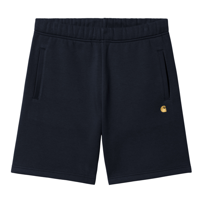 Carhartt WIP Chase Sweat Short - Dark Navy / Gold