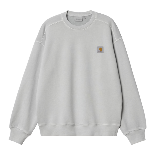 Carhartt WIP Nelson Sweat - Sonic Silver garment dyed