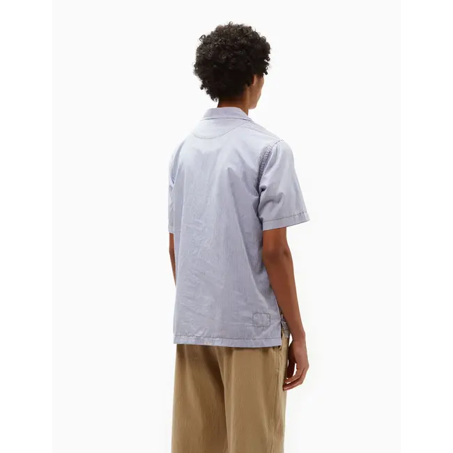 Universal Works Overhead Shirt - Navy / White