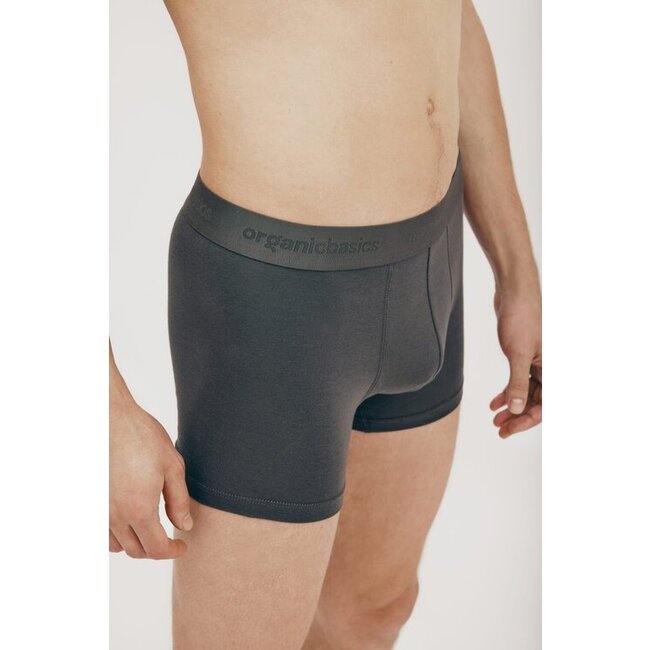 Organic Basics Core Boxers 3-Pack - Slate+Black / Black/ Slate