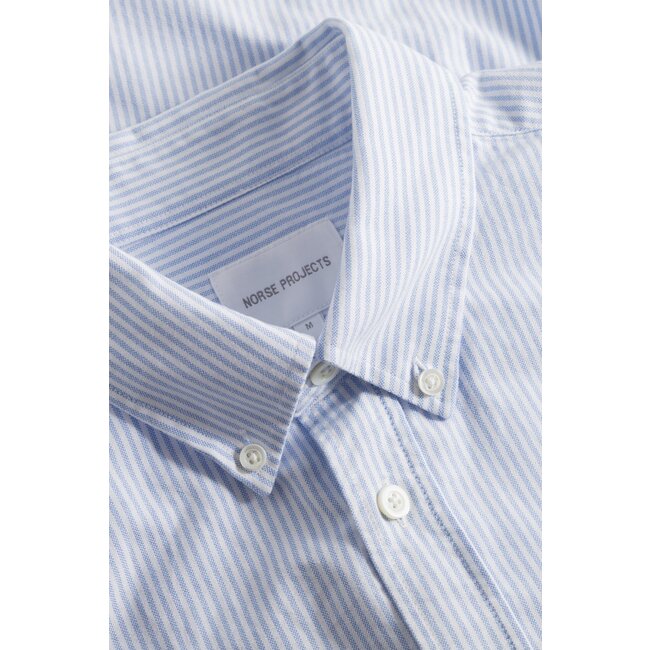 Norse Projects Norse Standard Oxford BD Shirt - Pale Blue Stripe