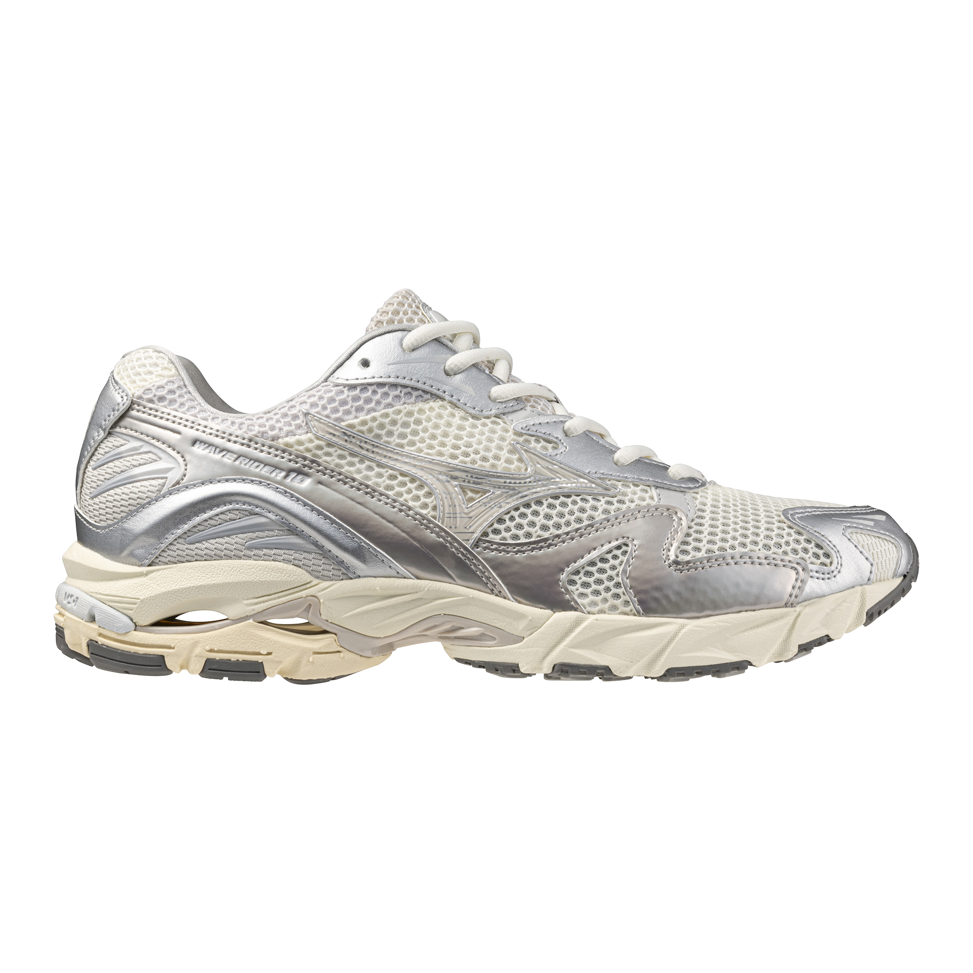 Mizuno ★ Wave Rider 10  White White Sand ★ Wave Rider 10 Sportstyle Sneaker Sashiko, Snow White