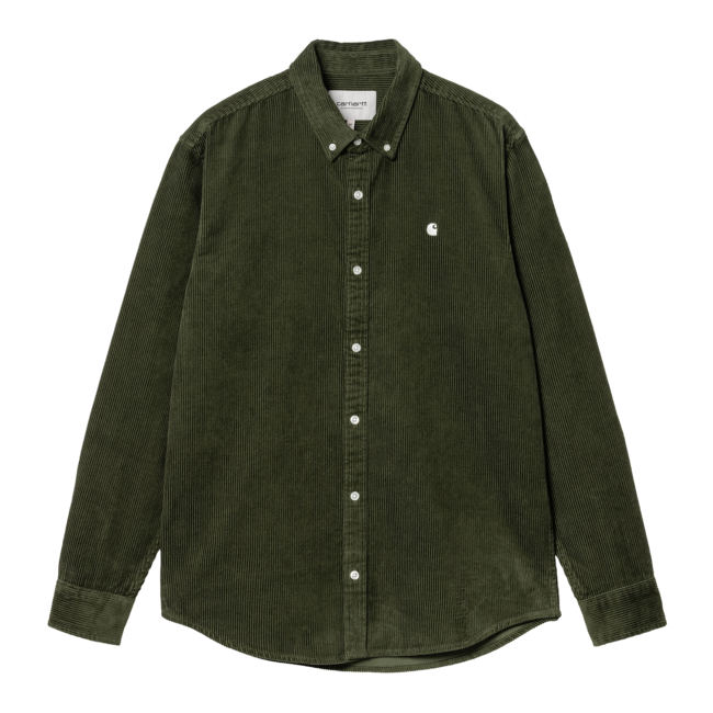 Carhartt WIP L/S Madison Cord Shirt - Tarragon / Wax