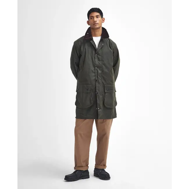 Barbour Border Wax Jacket - Archive Olive
