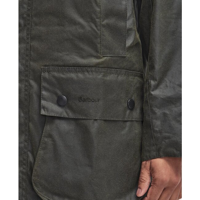 Barbour Border Wax Jacket - Archive Olive
