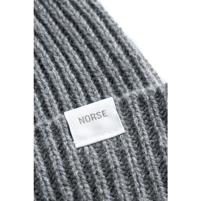 Norse Projects Norse Standard Merino Lambswool Beanie - Grey Melange