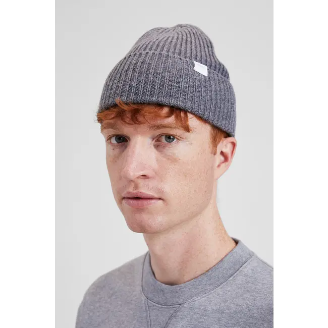 Norse Projects Norse Standard Merino Lambswool Beanie - Grey Melange