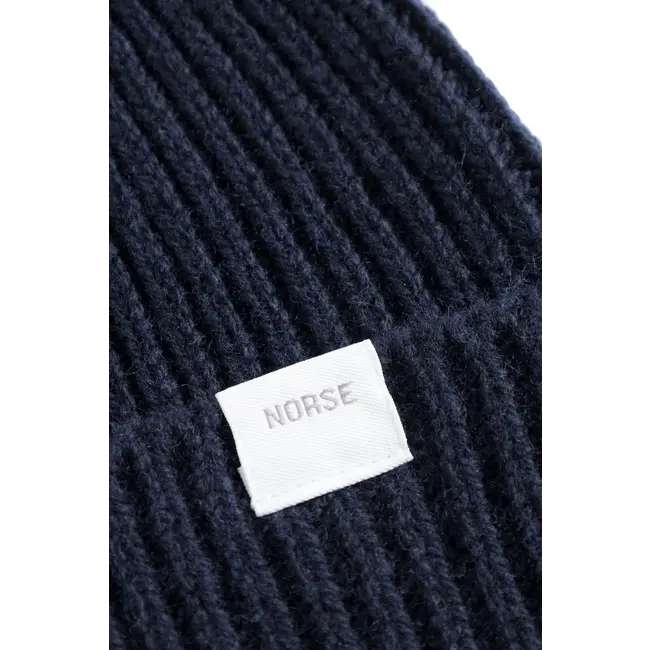Norse Projects Norse Standard Merino Lambswool Beanie - Dark Navy