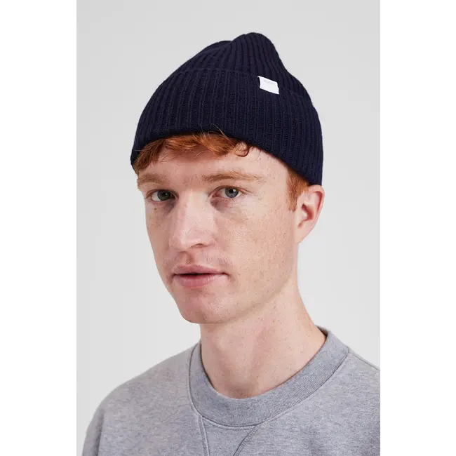Norse Projects Norse Standard Merino Lambswool Beanie - Dark Navy