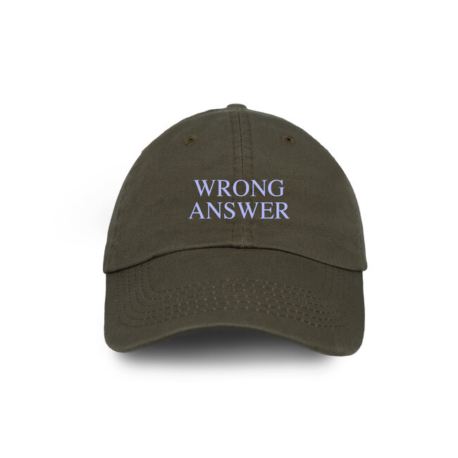 HOHO COCO Wrong Answer Cap - Olive x White