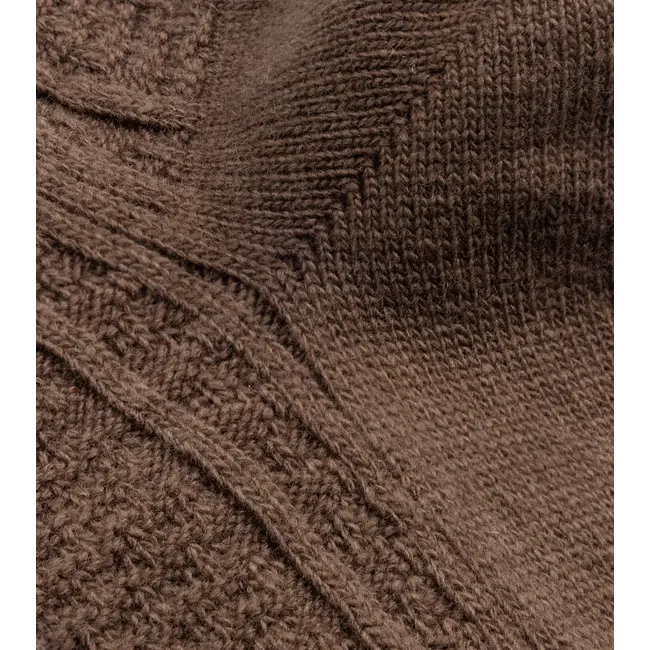 Anonymous Ism Wool Cashmere Links Crew - Brown