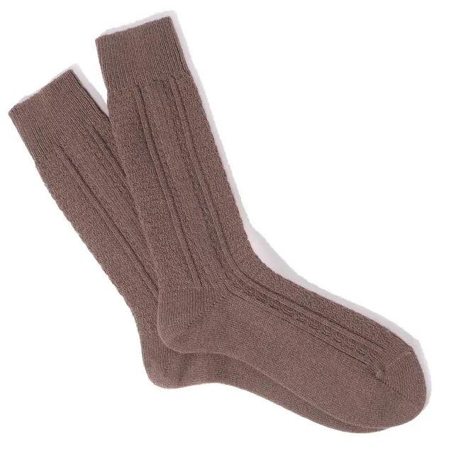 Anonymous Ism Wool Cashmere Links Crew - Brown