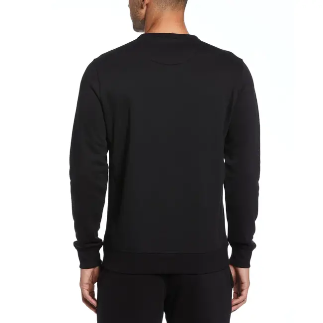 Original Penguin Sticker Pete Crew Neck - True Black