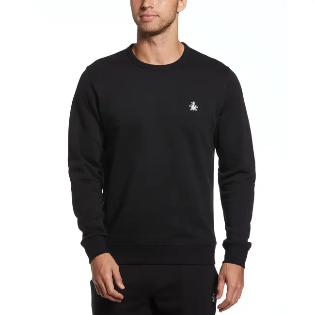 Original Penguin Sticker Pete Crew Neck - True Black