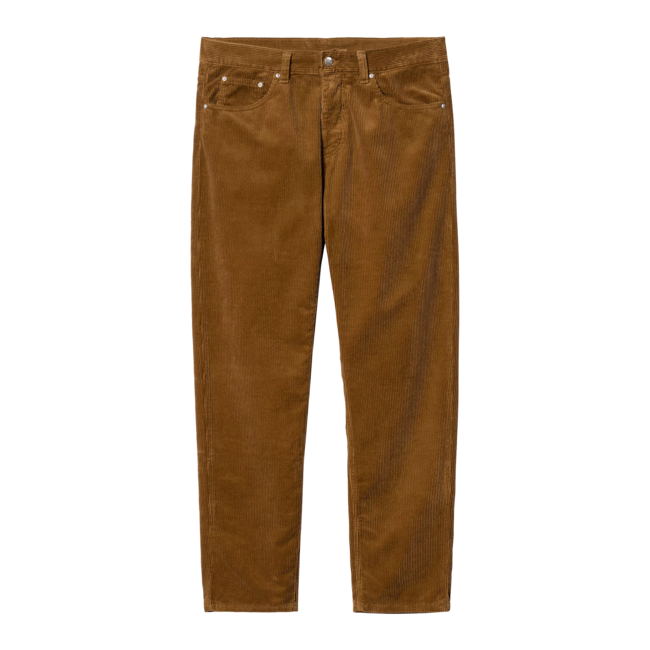 Carhartt WIP Newel Pant Corduroy - Deep H Brown rinsed