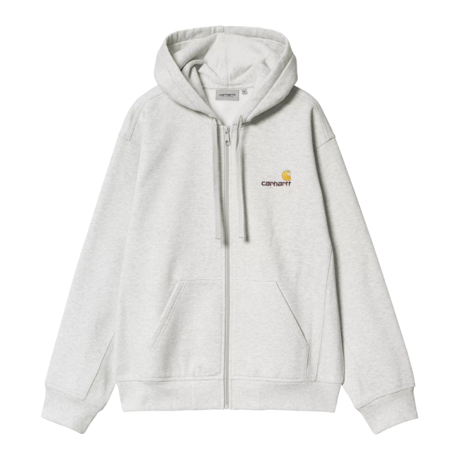 Carhartt WIP Hooded American Script Jacket - Ash Heather
