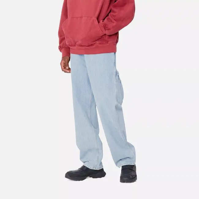 Carhartt WIP Single Knee Pant - Blue heavy stone bleached