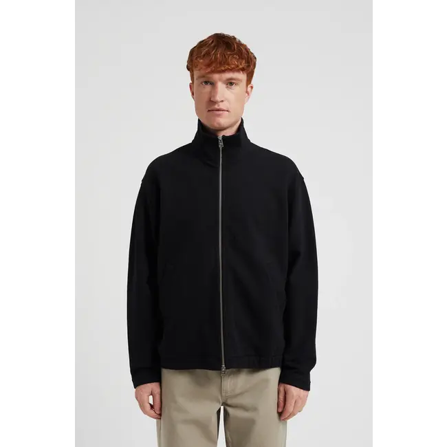 Norse Projects Bjorn Relaxed Organic Loopback Track Jacket - Black