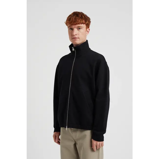 Norse Projects Bjorn Relaxed Organic Loopback Track Jacket - Black