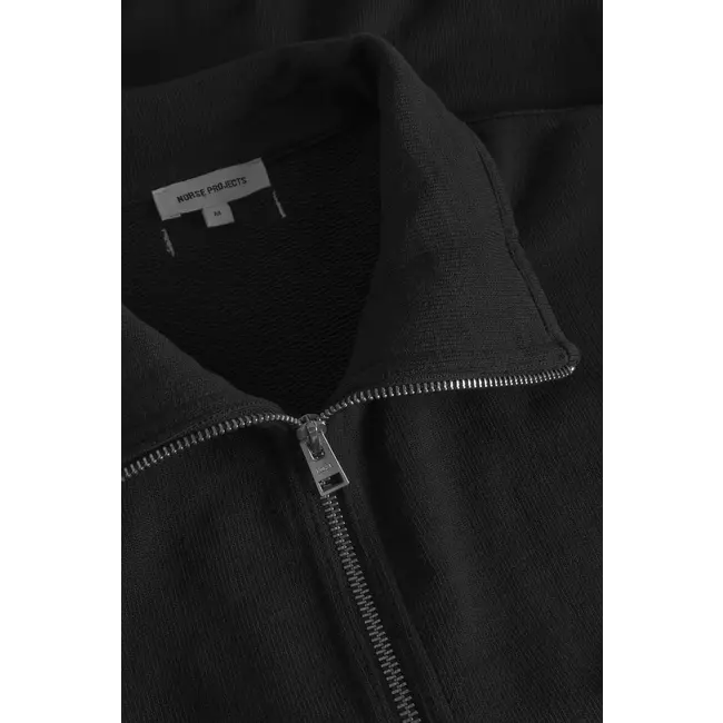 Norse Projects Bjorn Relaxed Organic Loopback Track Jacket - Black