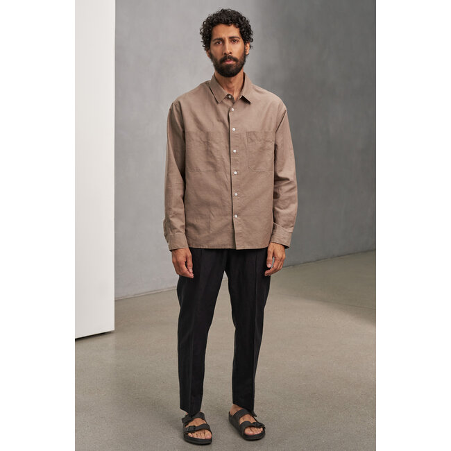 About Companions Dario Shirt - Linen Walnut