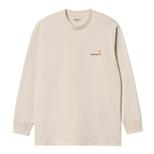 Carhartt WIP L/S American Script T-Shirt - Natural