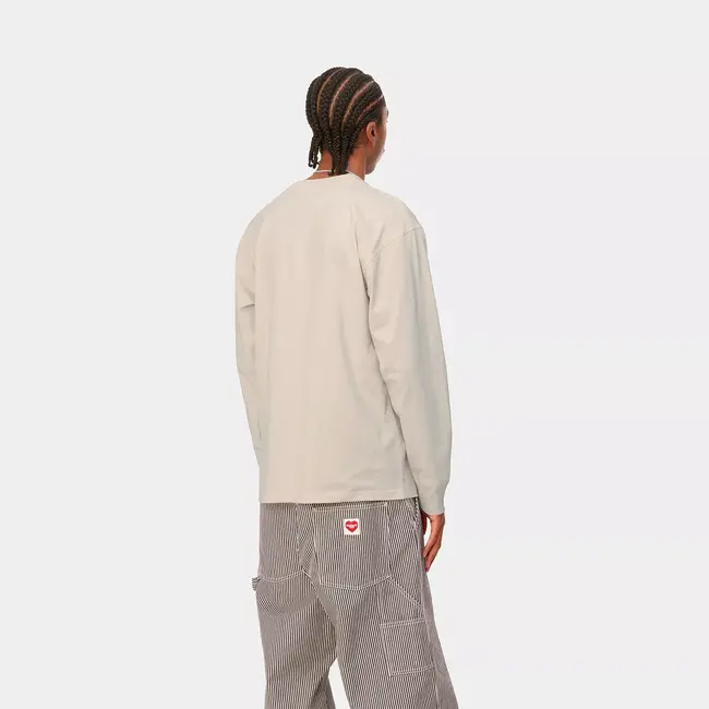 Carhartt WIP L/S American Script T-Shirt - Natural