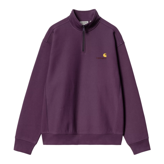 Carhartt WIP Half Zip American Script Sweat - Huckleberry