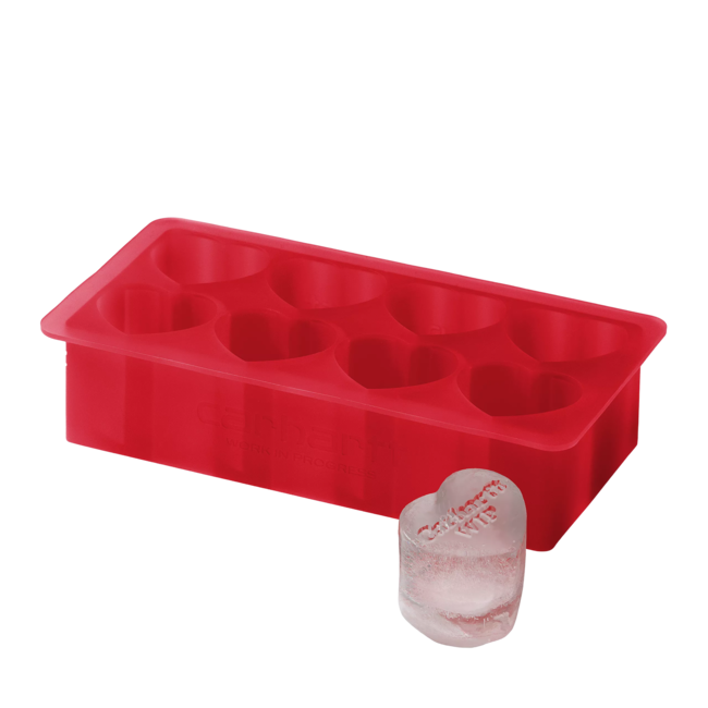 Carhartt WIP Heart Ice Cube Tray - Silicone Scarlet