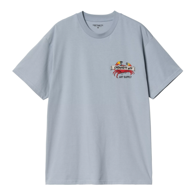 Carhartt WIP S/S Crab Paint T-Shirt - Frosted Blue