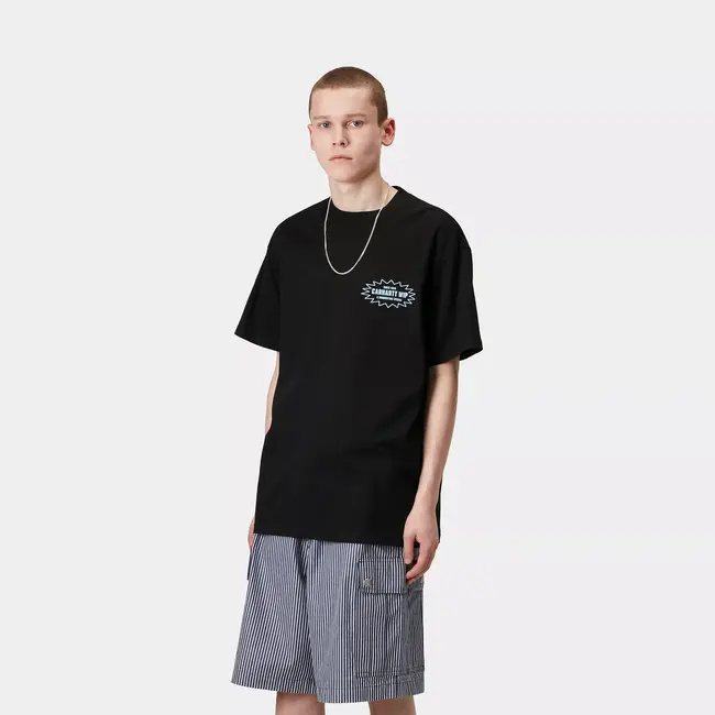 Carhartt WIP S/S Catalogue T-Shirt - Black / Bluebird