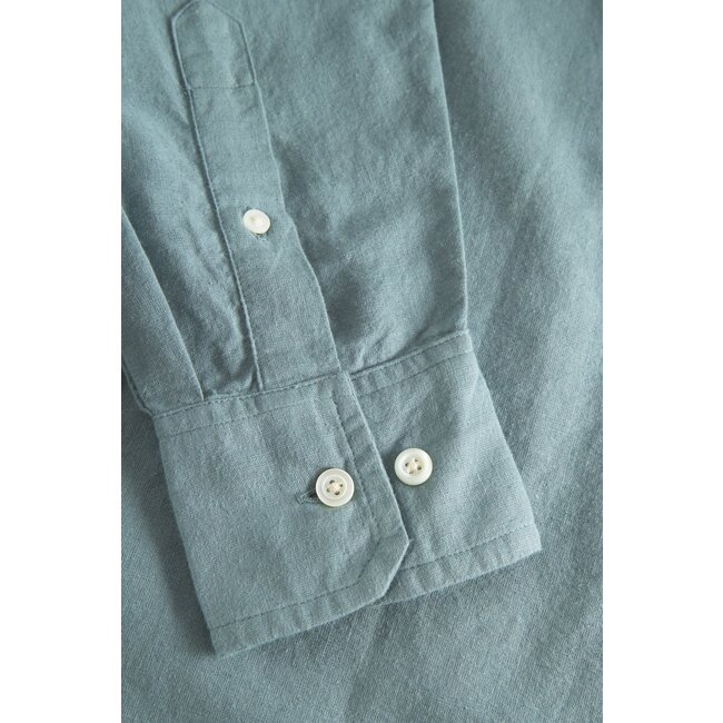 Norse Projects Algot Relaxed Cotton Linen Shirt - Greyish Blue