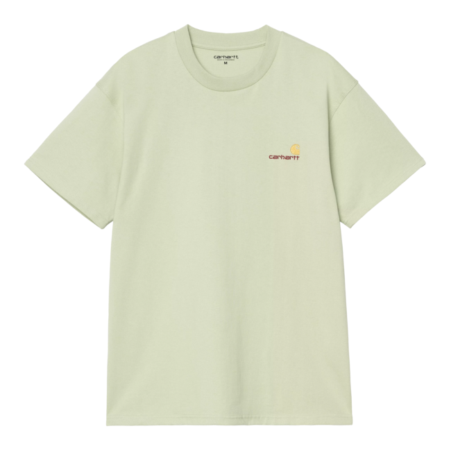 Carhartt WIP S/S American Script T-Shirt -  Pale / Olive