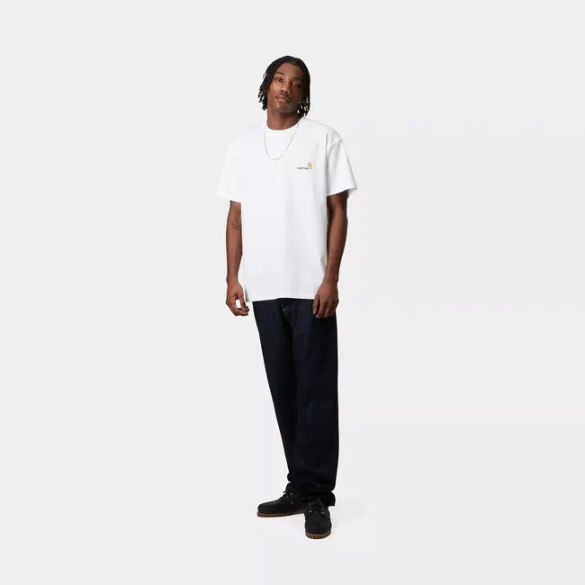 Carhartt WIP S/S American Script T-Shirt - White