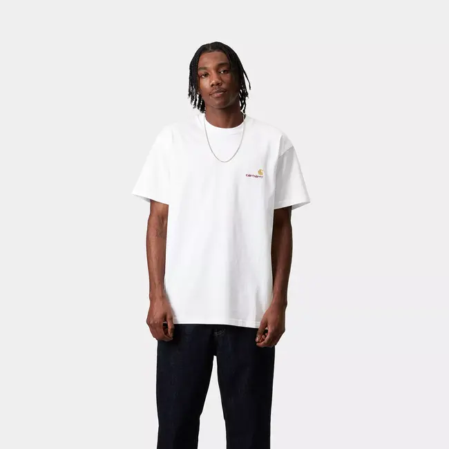 Carhartt WIP S/S American Script T-Shirt - White