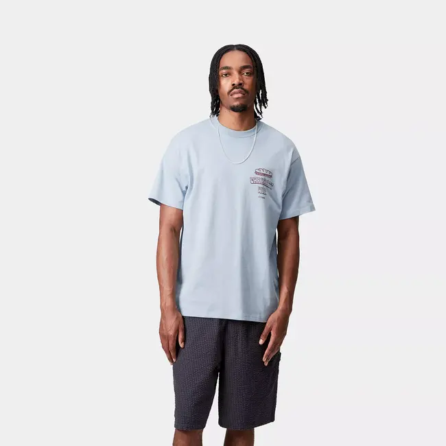 Carhartt WIP S/S Sandwich T-Shirt - Blue Fog