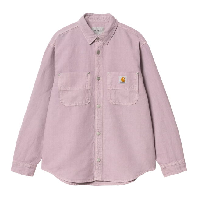 Carhartt WIP Walter Shirt Jac - Pink Fog garment dyed