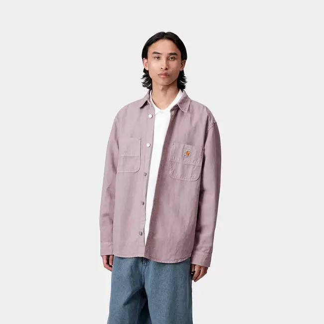 Carhartt WIP Walter Shirt Jac - Pink Fog garment dyed