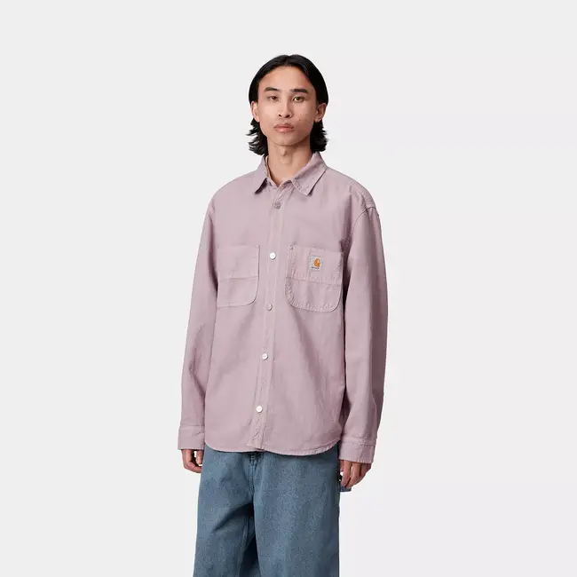 Carhartt WIP Walter Shirt Jac - Pink Fog garment dyed