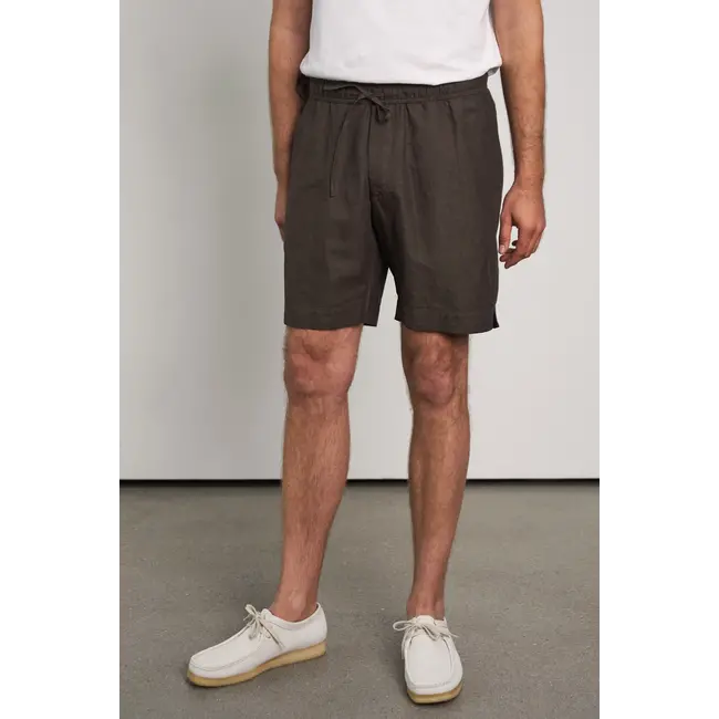 About Companions Jim Shorts - Linen Coffee