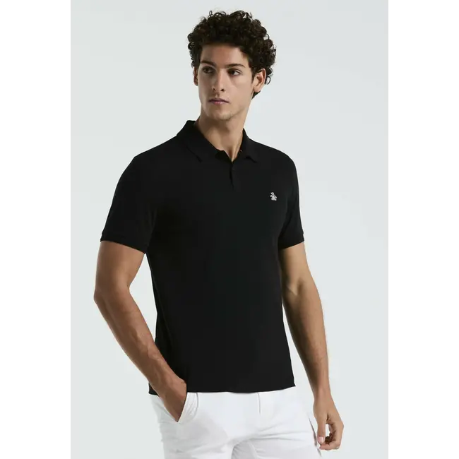Original Penguin S/S Daddy Polo 2.0 Sticker Pete - True Black
