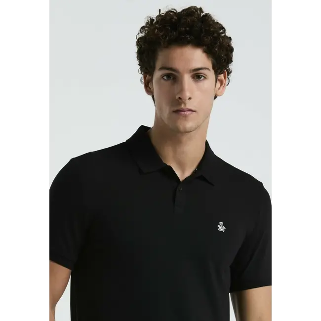 Original Penguin S/S Daddy Polo 2.0 Sticker Pete - True Black