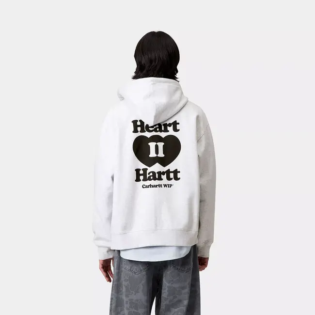 Carhartt WIP Hooded Heart II Hartt Sweat Jacket - Ash Heather