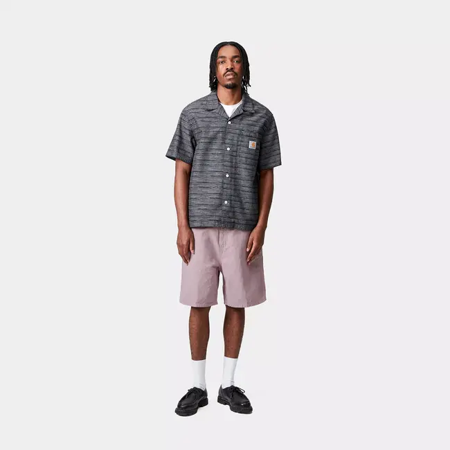 Carhartt WIP Walter Single Knee Short - Pink / Fog garment dyed