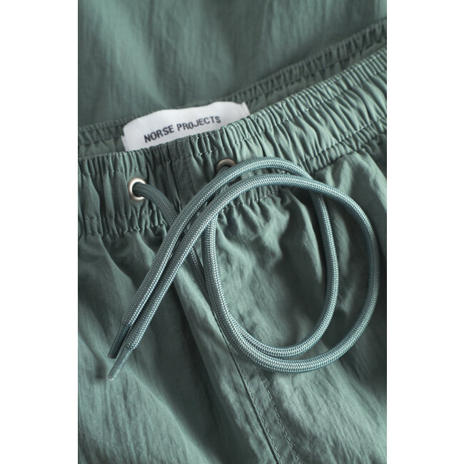 Norse Projects Hauge Recycled Nylon Swimmers - Aluminium Petrol