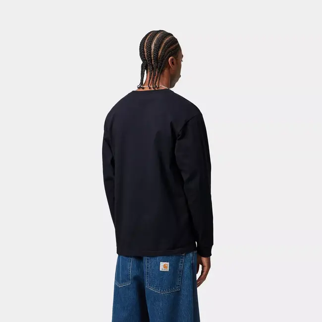 Carhartt WIP L/S Chase T-Shirt - Dark Navy / Gold