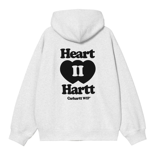 Carhartt WIP Hooded Heart II Hartt Sweat Jacket - Ash Heather
