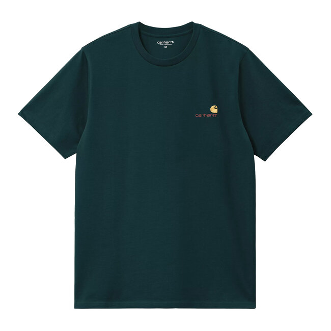 Carhartt WIP S/S American Script T-Shirt - Deep Lagoon