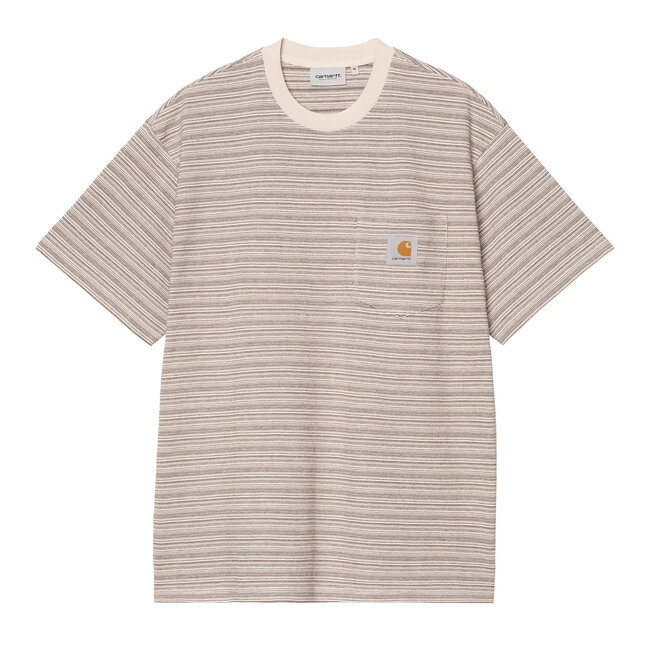 Carhartt WIP S/S Gellar Pocket T-Shirt - Stripe / Wax